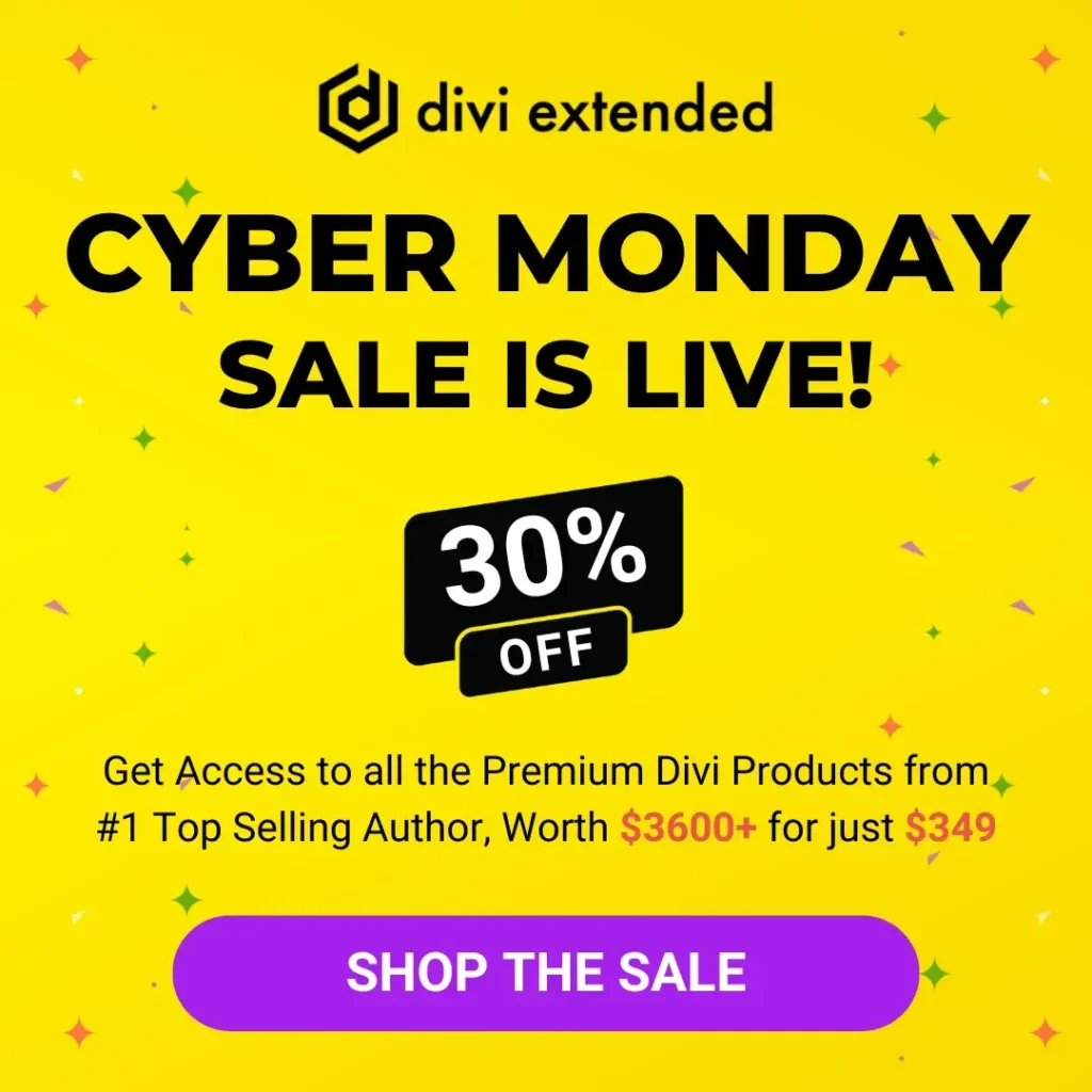 Divi Extended cyber monday sale